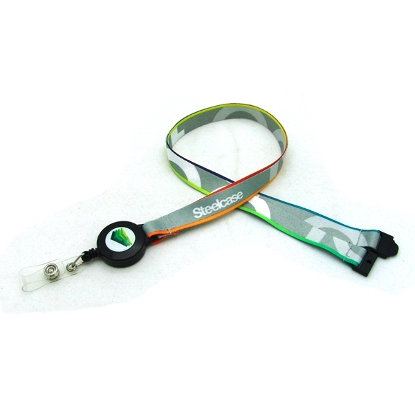 Digitally Sublimated Lanyard w/ Sewn in Badge Reel | Dei Rossi ...