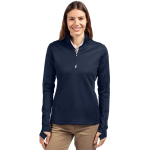 Cutter & Buck Traverse Stretch Eco Quarter Zip Womens Pullover